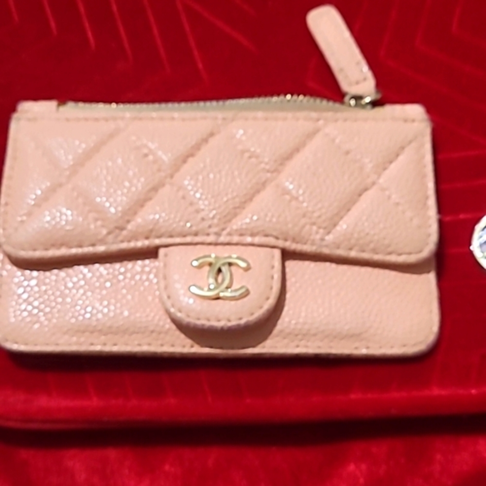 CHANEL Caviar Quilted Flap Zip  Matelasse Coin Case Wallet Card see 📸